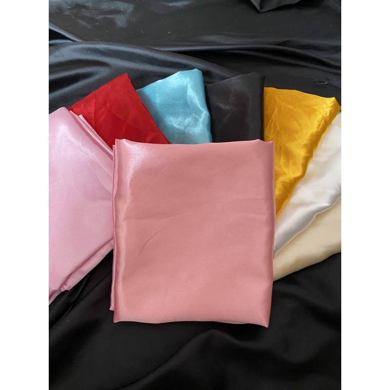 Vải lụa phi bóng tone hồng