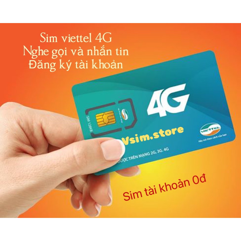Sim Viettel Nghe Gọi và Nhắn Tin - Tạo Tài Khoản -Tài Khoản Chính 0đ