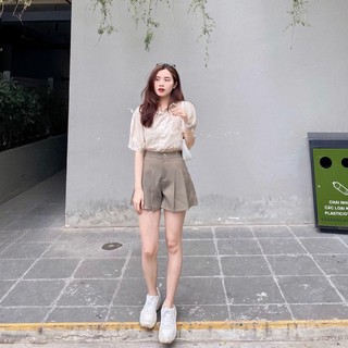 Quần short xếp ly