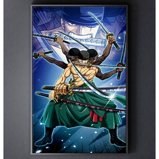 TRANH CANVAS ANIME ONE PIECE Vua Hải Tặc treo tường in theo yêu cầu - Zoro 7