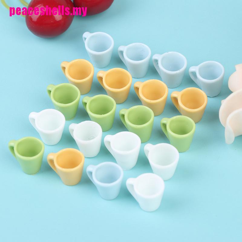 Bộ 4 Ly Nước Mini Màu Sắc Ngọt Ngào Phong Cách Nhật Bản Dùng Làm Phụ Kiện Chụp Ảnh Cho Nhà Búp Bê