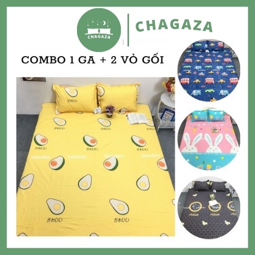 Ga trải giường m6 m8 2m poly cotton kèm vỏ gối