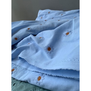 Linen bột Linen thêu Linen màu xanh