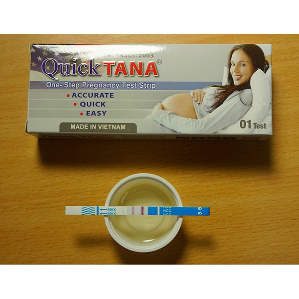 Que thử thai nhanh Quick Tana, dụng cụ phát hiện thai sớm chính hãng Tanaphar đảm bảo chính xác, tin cậy [HalongStas]