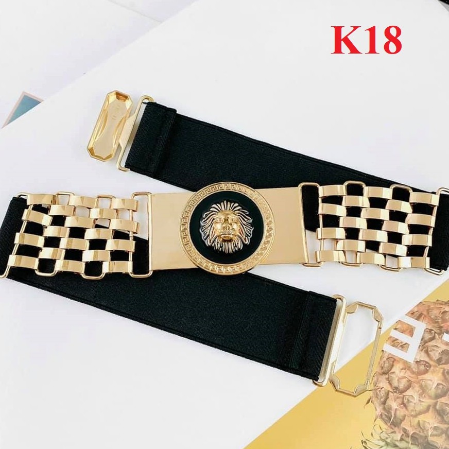 Đai váy họa tiết sư tử 4cm K18
