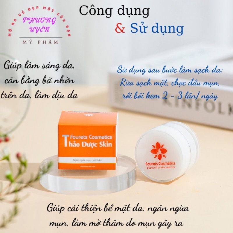 Thảo Dược Ngăn Ngừa Mụn Mờ Thâm Chính Hãng Fourets Cosmetics 15g