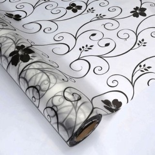 Combo 5m decal dán kính mờ họa tiết hoa lá binbin dk09
