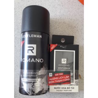 (Tặng kèm nước hoa 18ml) - Xịt khử mùi toàn thân Hương nước hoa gentleman 150ml
