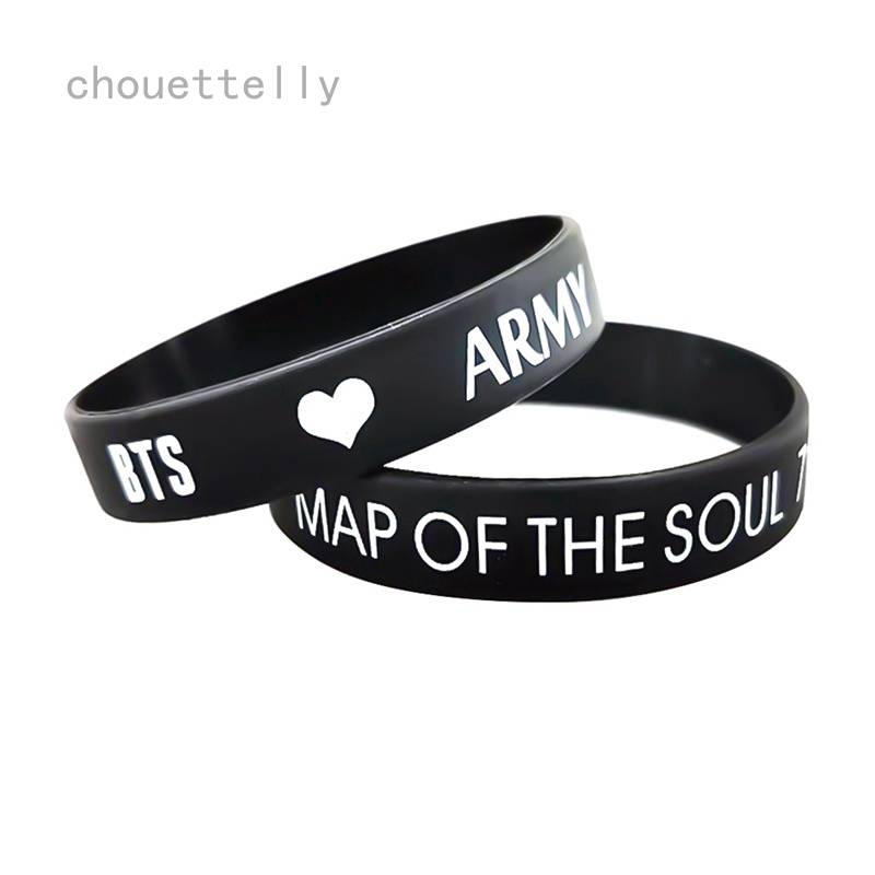 Vòng Tay Silicon Mềm In Hình Bản Đồ Của Nhóm Nhạc Bts 2020 Kpop Bts Map Of The Soul 7