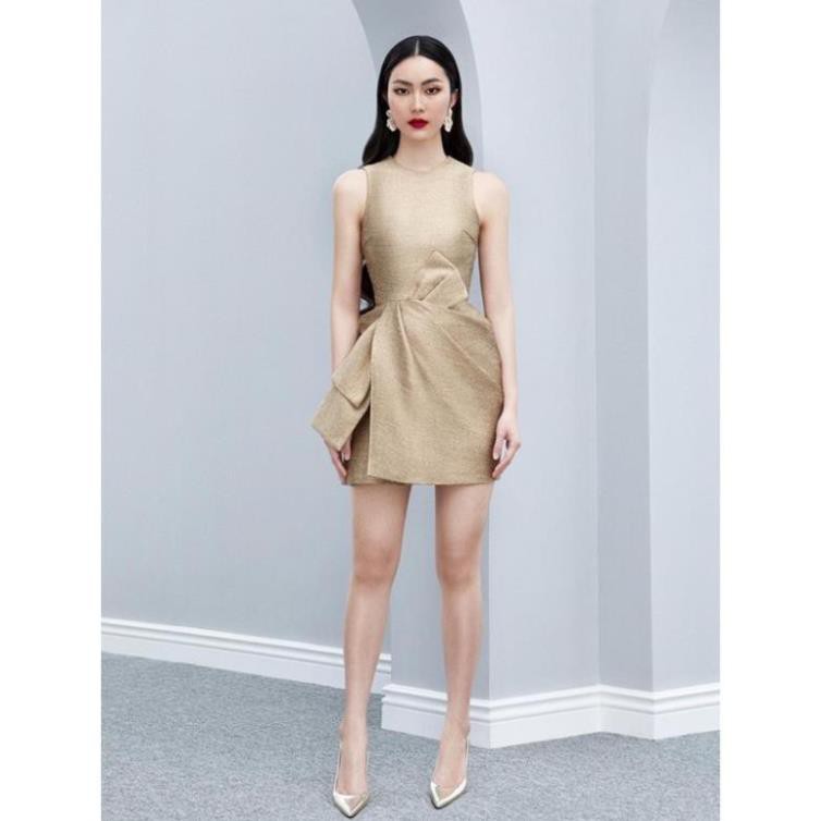 Đầm body đầm dệt ánh kim đầm chéo nơ xoắn eo dự tiệc đi chơi công sở sang trọng [HÀNG THIẾT KẾ CAO CẤP]