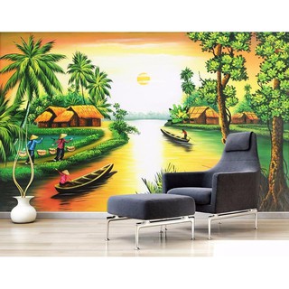 Tranh dán tường HD Quê hương Việt Nam HUD0085 KT 120 x 75 cm