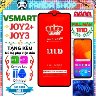 Kính cường lực vsmart joy 3/ joy 2/ joy 2 plus dán full màn hình 111D trong suốt - Độ cứng cực cao bảo vệ điện thoại tốt