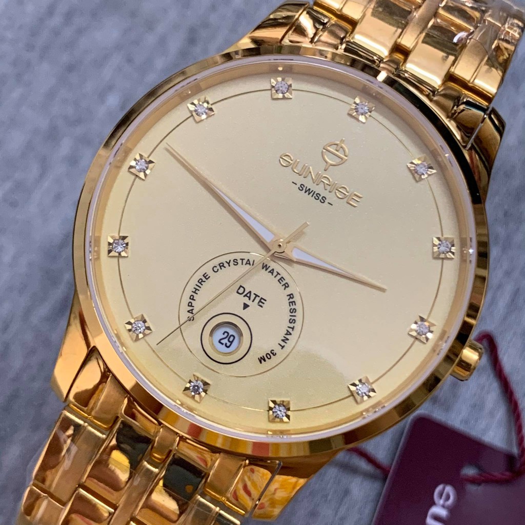Đồng hồ Sunrise Nam chính hãng Nhật Bản M1138SA.G.V kính saphire chống trầy - bảo hà
