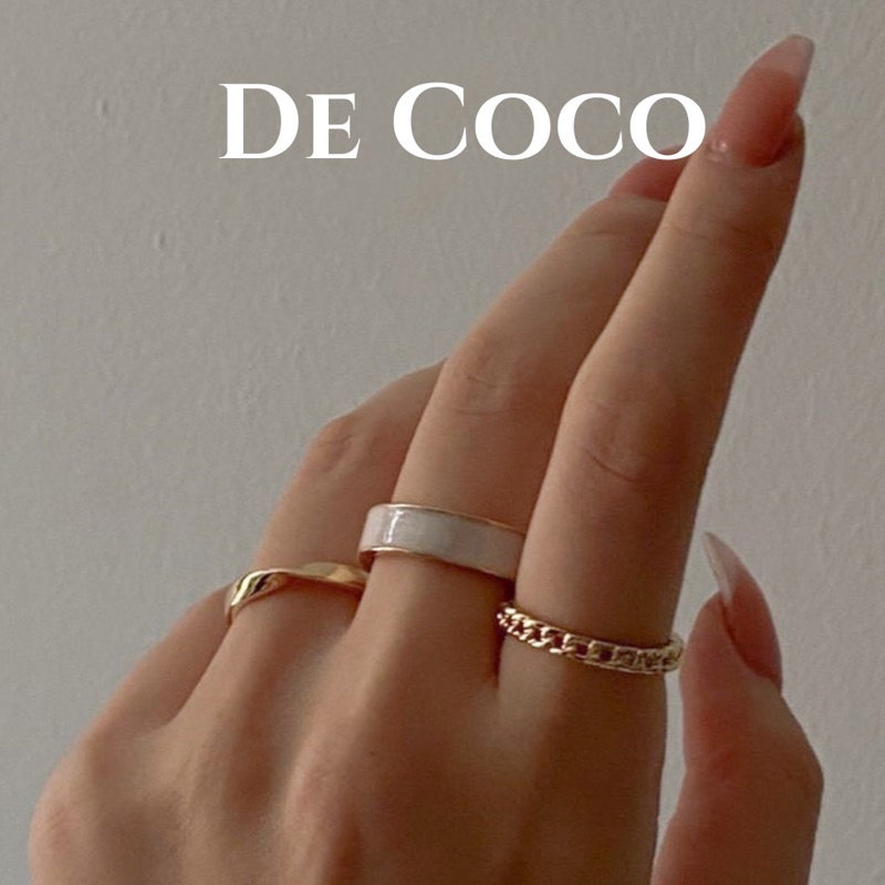 Set nhẫn xà cừ DECOCO ACC ACC (3 chiếc) DECOCO ACC ACCESSORIES