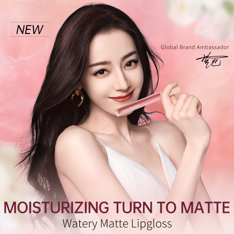 Son kem lì Watery Matte Trang điểm môi dạng lỏng không dính không thấm nước 1,8g son COLORKEY son bóng son lì son lì colorkey