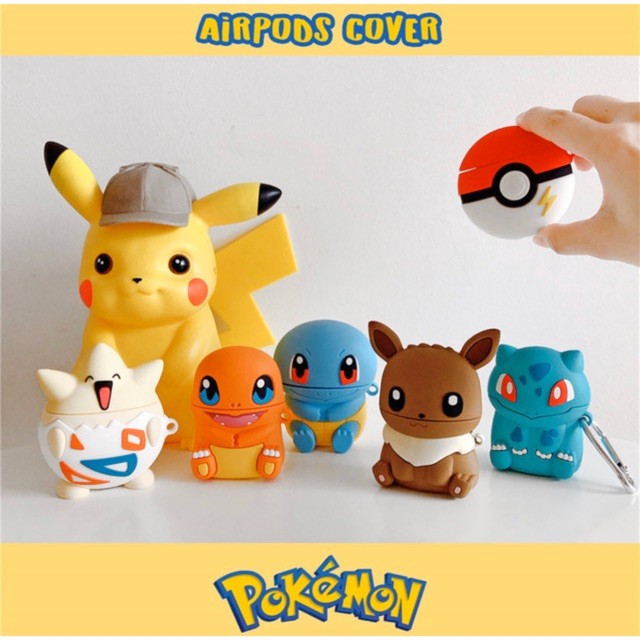 Ốp tai nghe không dây airpods Pokemon Pikachu giá rẻ chống trầy xước