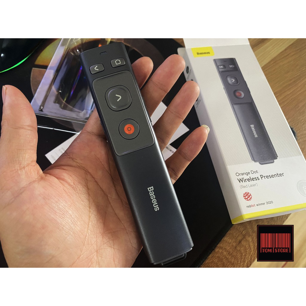 Bút trình chiếu mini Baseus Orange Dot Wireless  Presenter cho Laptop/ Macbook Không Dây 2.4ghz