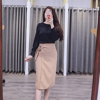 Chân váy bút chì 2 vạt đai vuông  Hằng Diện Shop cv30