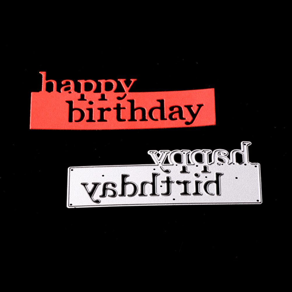 Khuôn cắt giấy kim loại họa tiết chữ &quot; HAPPY BIRTHDAY &quot;