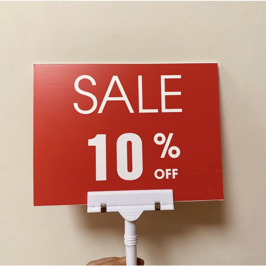 Biển sale đồng giá thời trang, giảm giá kích thước A5 ngang, in 2 mặt tấm fomex 3mm dùng với kẹp wobbler quảng cáo