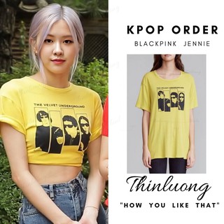 Áo thun vàng how you like that giống blackpink rose 2020