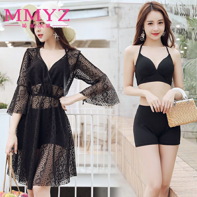 Bộ bơi nữ - sét bơi 3 chi tiếp - kèm áo ren choàng đẹp