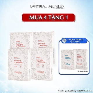 Combo 4 Hộp Mặt nạ chống lão hóa, dưỡng trắng da LÁNYBEAU MiungLab Premium Anti-Aging & Whitening (8 miếng/hộp)