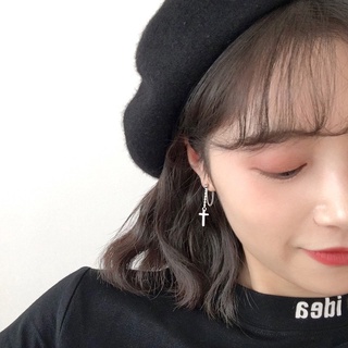 ,, Bông tai hình học thích hợp thời trang Hàn Quốc Bông tai dây chuyền chéo Bông tai Bông tai Kẹp tai quanh co Bông tai chéo bé trai bé gái Bông tai không gây dị ứng Bông tai chảy nước phong cách dài