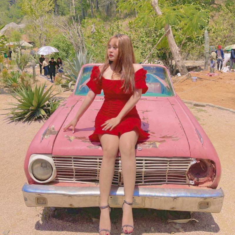 Đầm nhún cổ u bigsize