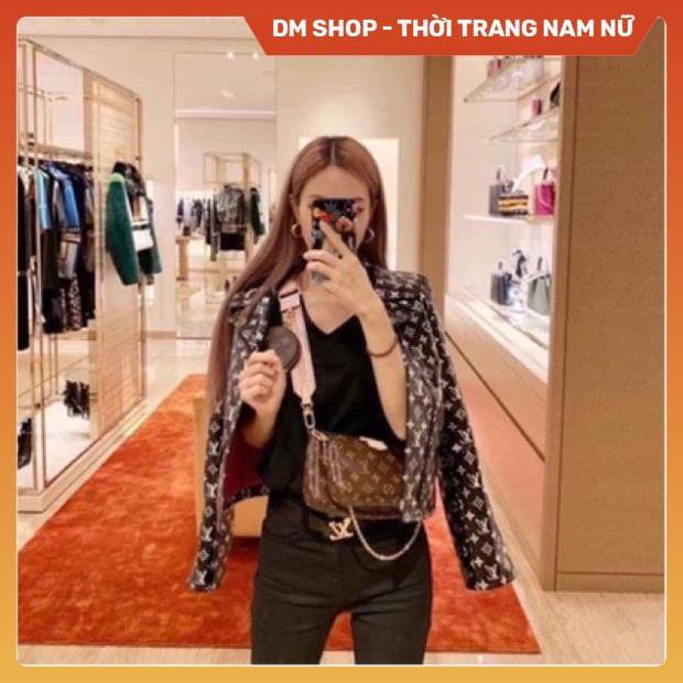 Túi xách nữ Set túi 3 món l.V 3 in 1 đeo chéo đeo vai dây dù nâu hot trend , kèm phụ kiện  thời trang sm