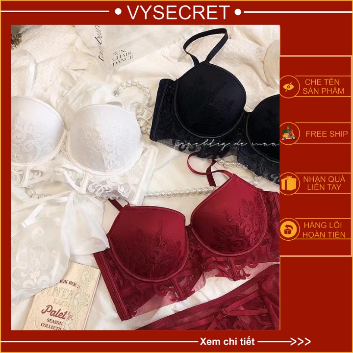 bộ lót ren ⚡ freeship ⚡ sét áo lot nâng ngực cao cấp , quyến rũ ,sexy C3425