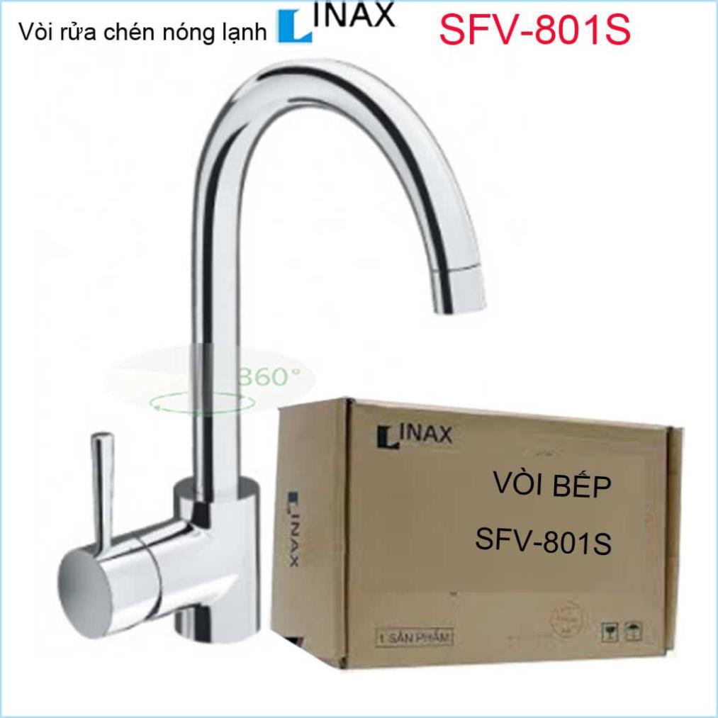 Vòi bếp nóng lạnh, vòi rửa chén bát nóng lạnh, vòi chậu Inax chính hãng Nhật Bản SFV-801S