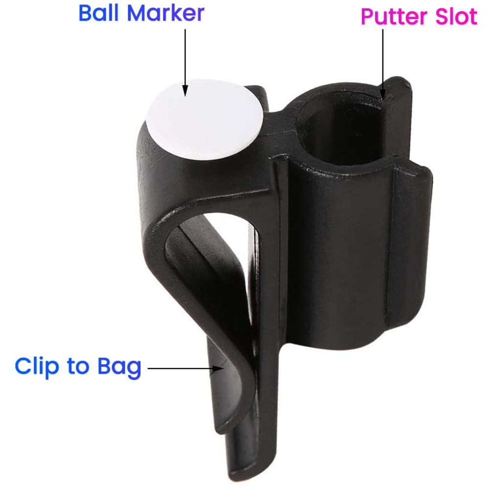 [double]Golf Putter Clip Golf Bag Clip on Putter Clamp Holder Golf Putter Clip Organizer Ball Marker for Golf