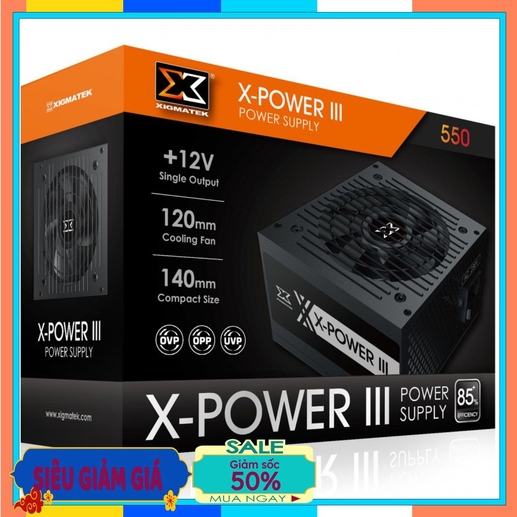 Nguồn Máy Tính Công Suất Thực XIGMATEK X-POWER III 550 - Bảo Hành Mai Hoàng