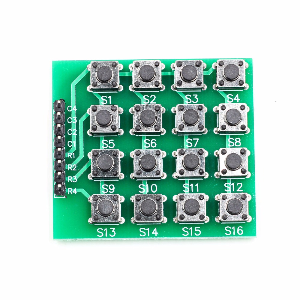 8pin 4x4 4*4 Matrix 16 Keys Button Keypad Keyboard Breadboard Module Mcu for arduino Diy Kit