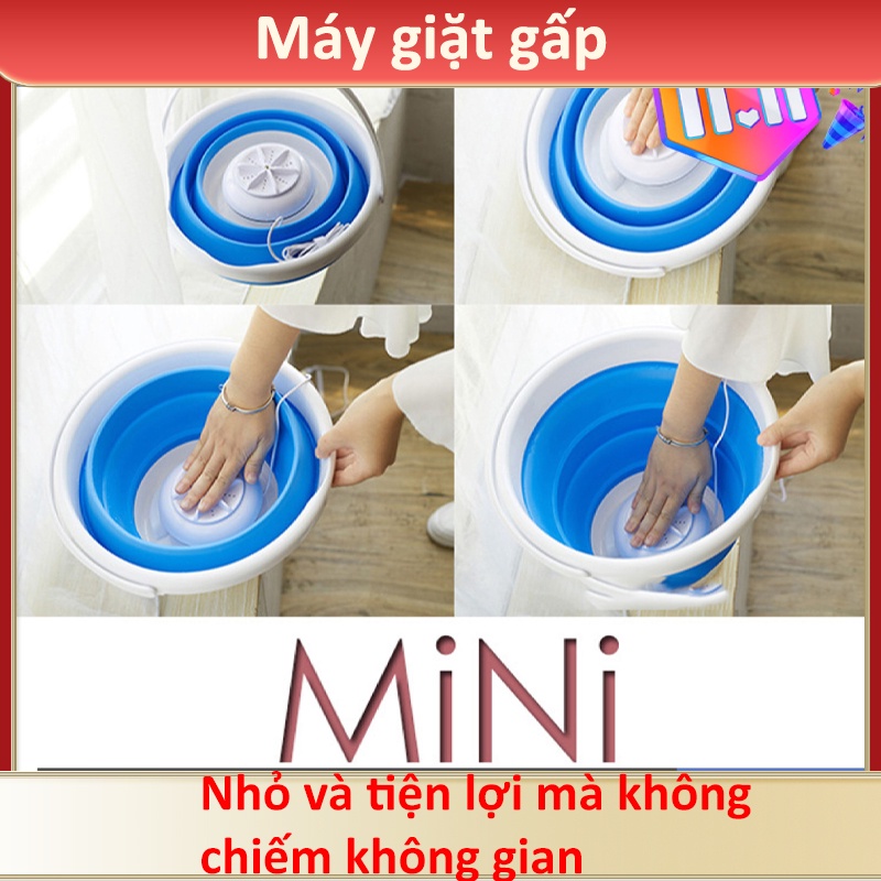 Thùng giặt máy giặt mini có thể gấp gọn tua bin xoáy tiếng ồn thấp máy giặt cỡ nhỏ mini Kioy