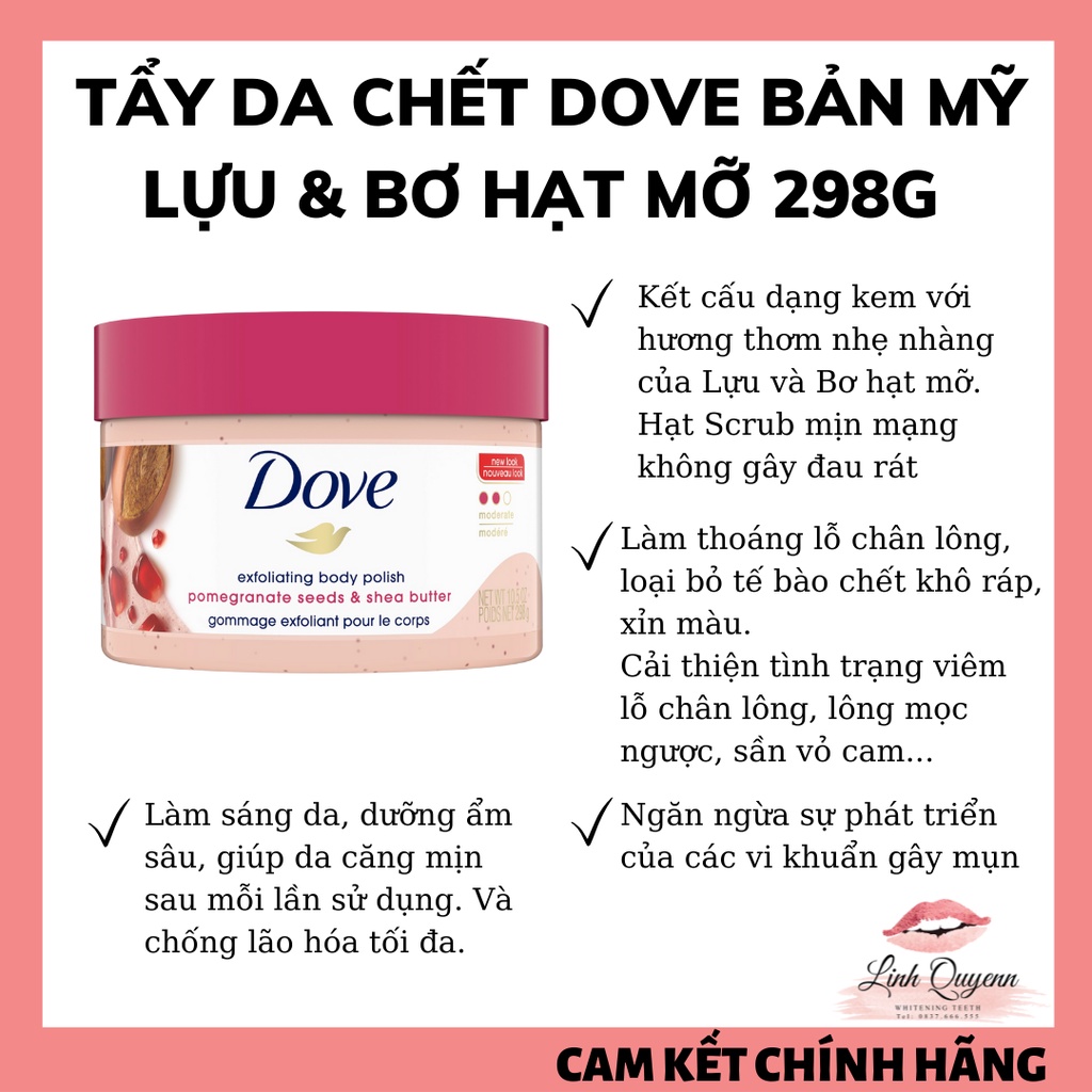 Tẩy tế bào chết Dove Exfoliating Body Polish 298G BẢN MỸ
