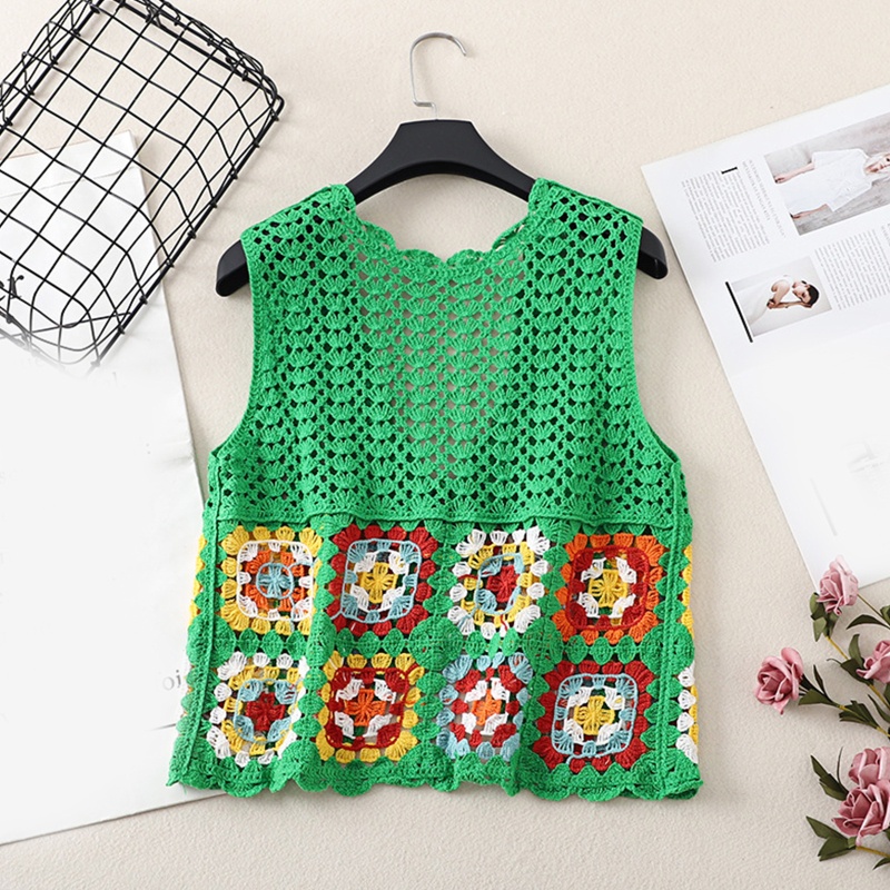 Brroa Áo Khoác Cardigan Dệt Kim Không Tay Cột Dây Phía Trước Họa Tiết Kẻ Sọc Nhiều Màu Sắc Dân Tộc Shrug Cho