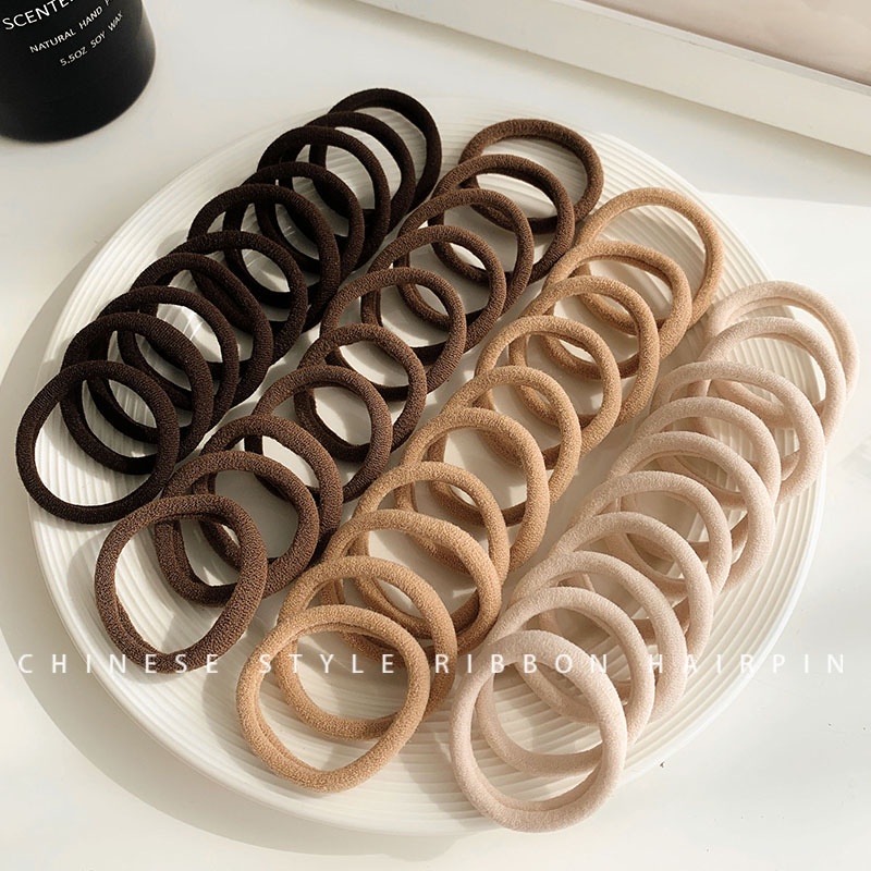 Dây Buộc Tóc Cao Su Co Giãn Tốt Thiết Kế Đơn Giản Thời Trang Mùa Hè Xinh Xắn Cho Nữ