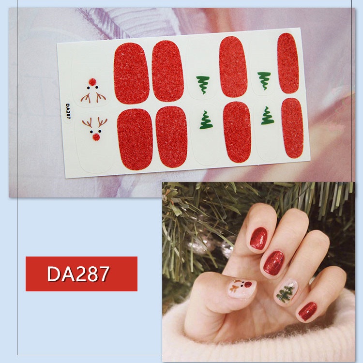 Bộ nail sticker dán móng tay trang trí 3D xinh xắn DA281-DA320 chống thấm nước