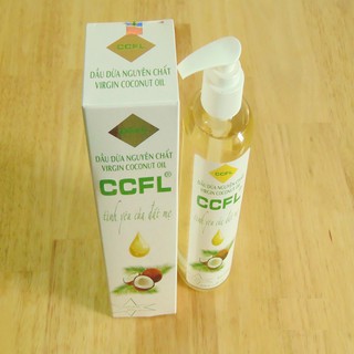 DẦU DỪA THIÊN NHIÊN CCFL, CHAI 250ML, KHÔNG CHẤT BẢO QUẢN, 100% TINH DẦU DỪA.