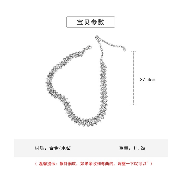 Vòng Cổ Choker Đính Kim Cương Phong Cách Hàn Quốc Đơn Giản Cho Nữ