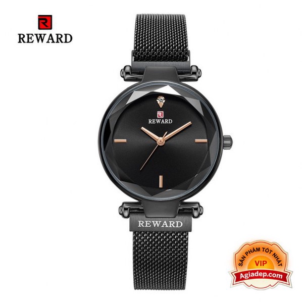 Đồng hồ thời trang nữ Reward - Đẹp long lanh - Nhập khẩu xịn - Màu đen ngọc 3096L