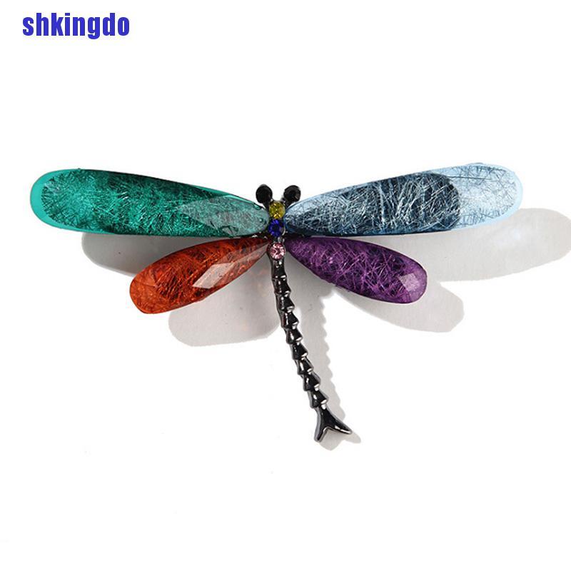 Ghim cài áo kiểu chuồn chuồn đính đá phong cách cổ điển