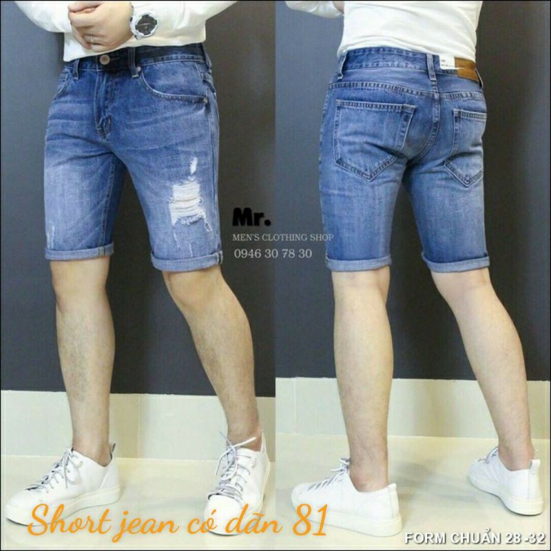 [Freeship đơn 99k] Quần jean short cho nam - quần short jean ngắn cao cấp AH01 (Hình thật)