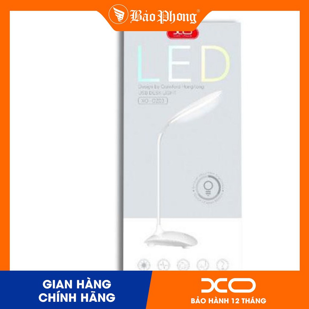 Đèn led để bàn XO OZ03 Chống cận cho trẻ em học bài làm việc chống chói loá bảo vệ mắt ánh sáng trắng nút cảm ứng giá rẻ
