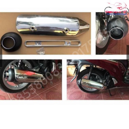 Ốp pô và chụp đuôi pô lắp Sh 2017-2019 Ảnh thật Sp