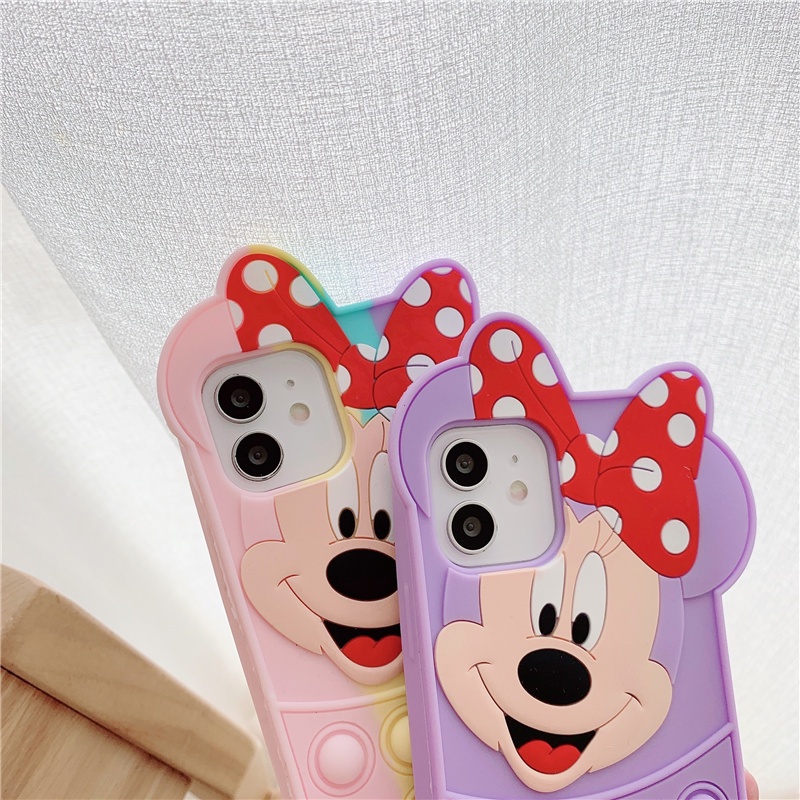 Minnie 3D Soft Silicone Shockproof Soft Case for iPhone 12 Pro Max iP11 X Xr 6 7 8 Plus Xs Max | BigBuy360 - bigbuy360.vn