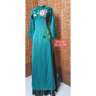 Áo dài mẹ chất lụa thêu và in 3d