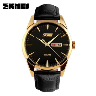 Đồng hồ nam SKMEI dây da màu đen có lịch